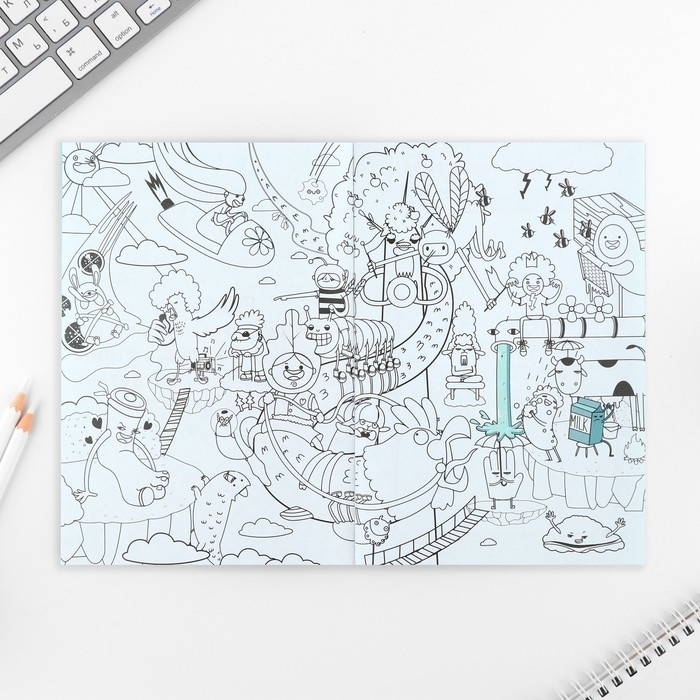 Скетчбук-каракули А5, 32 л &laquo;Аниме комикс&raquo;