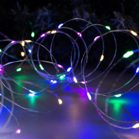 Гирлянда «Нить» 20 м роса, IP20, серебристая нить, 200 LED, свечение мульти, 12 В Гирлянда «Нить» 20 м роса, IP20, серебристая нить, 200 LED, свечение мульти, 12 В