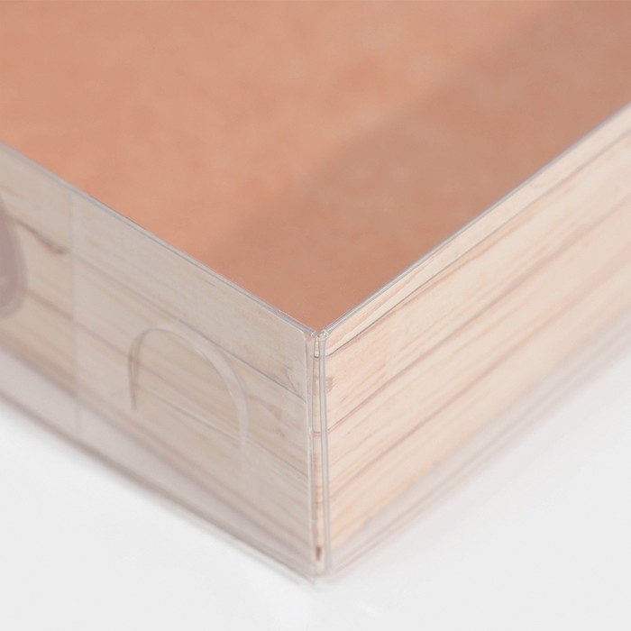 Кондитерская упаковка, коробка для макарун с PVC крышкой, &laquo;Только для тебя&raquo;, 17 х 12 х 3.5 см