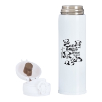 Термос, серия: Топ, "Не пандай духом" 500 мл, сохраняет тепло 8 ч