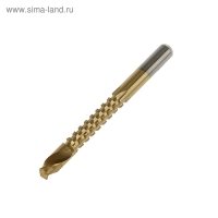 Сверло фрезерное универсальное ТУНДРА, HSS, TiN, цилиндрический хвостовик, 8 x 95 мм Сверло фрезерное универсальное ТУНДРА, HSS, TiN, цилиндрический хвостовик, 8 x 95 мм