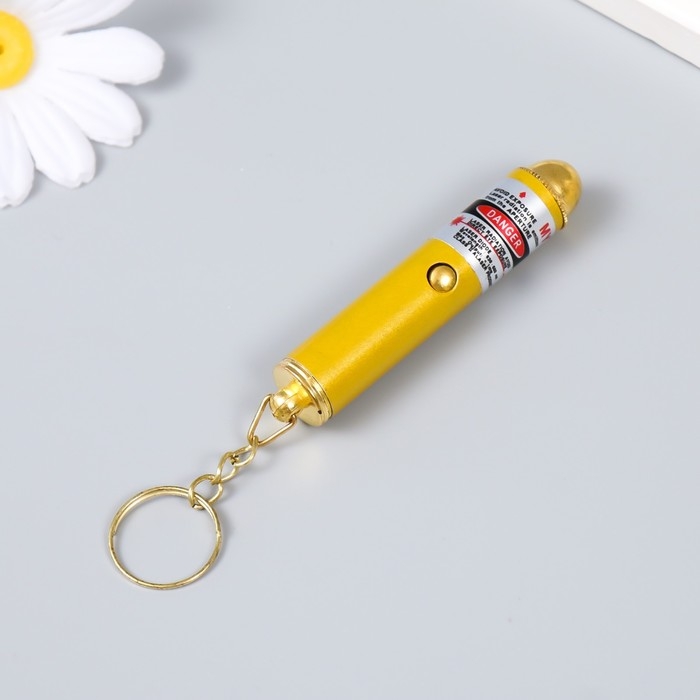 Фонарик лазер с 12 насадками и с кольцом, МИКС