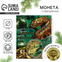 Монета новогодняя "Учача сделает богаче", диам. 4 см