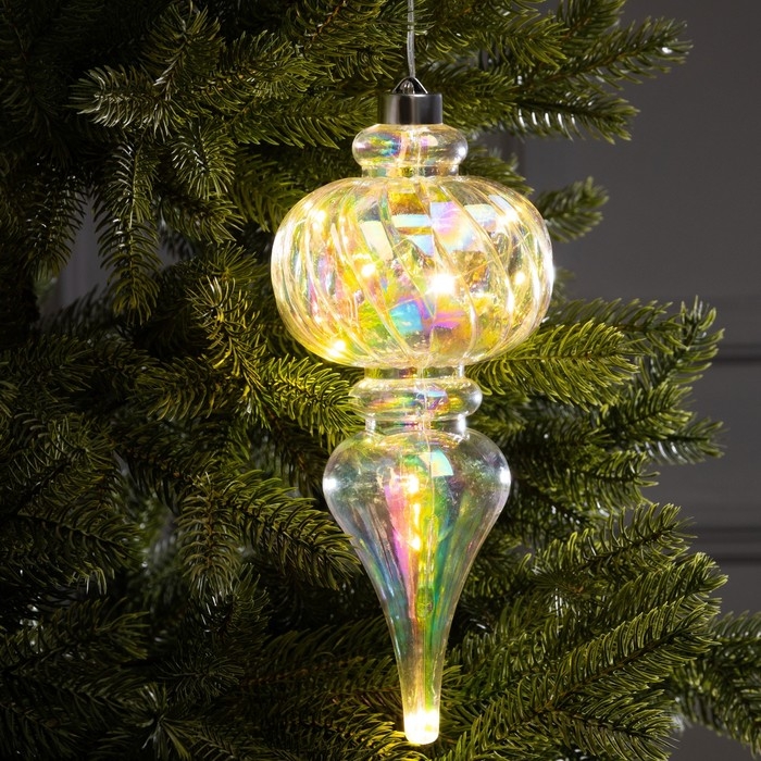 Елочная игрушка светодиодная Елочная игрушка светодиодная "Сияние", 27х11 см, 12 LED, ААх2, свечение тёплое белое