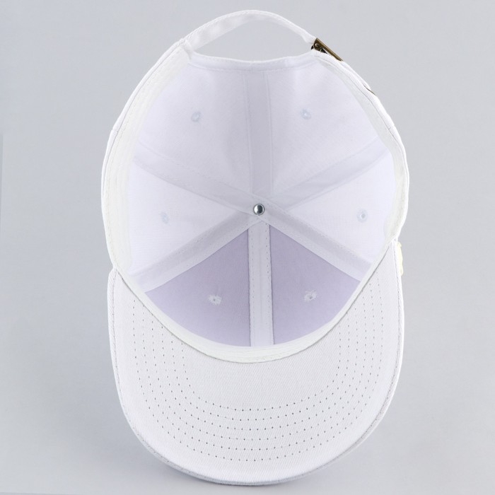 Кепка белая хлопковая взрослая Кепка белая хлопковая взрослая