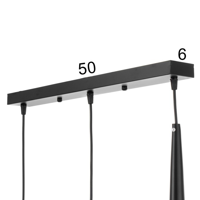 Светильник BayerLux Подвес BayerLuxной "Титан" 3хLED 9Вт 4000К черный 50х5,3х53-203см