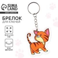 Брелок для ключей &laquo;Кот&raquo;, 10.2 х 4.5 см