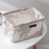 Корзина для мелочей Доляна &laquo;Мрамор&raquo;, 23&times;16&times;12 см, цвет серый