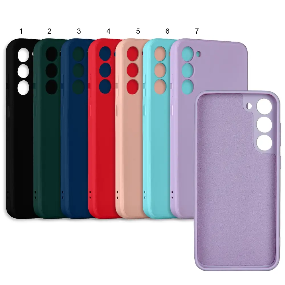 Чехол Samsung S23 цветной силикон