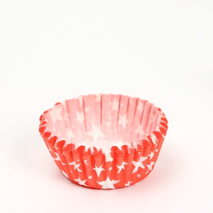 Форма для выпечки "Звезды" красная, 3,5 х 2 см набор 300шт  701102