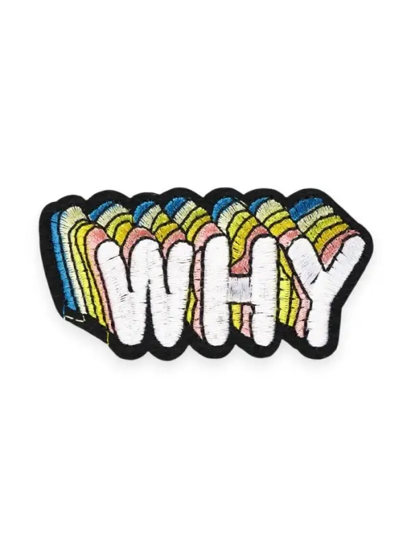 Термоаппликация Why, 8.5&times;4 см, разноцветная