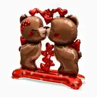 Воздушный шар фольгированный 50" &laquo;Влюбленные мишки", под воздух