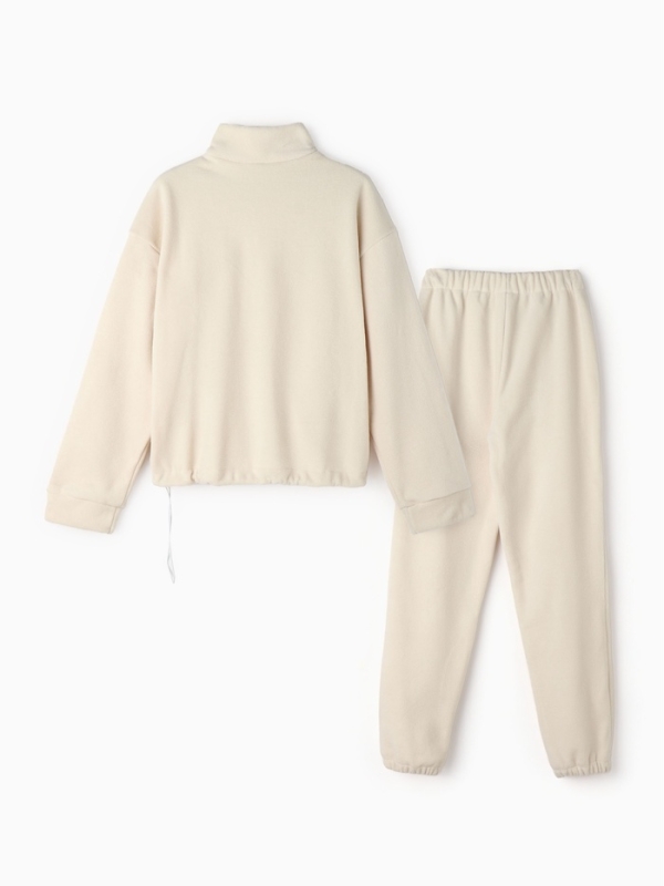 Костюм женский (анорак и брюки) MINAKU: Fleece Soft, цвет бежевый, р-р 42