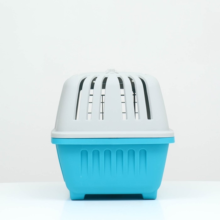 Переноска для животных пластиковая 47 х 30 х 35 см, вес до 9 кг, синяя