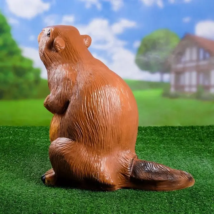 Садовая фигура из полистоуна &laquo;Бобер&raquo;, 43&times;38&times;24 см