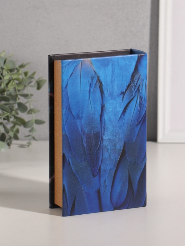 Сейф-книга дерево кожзам "Птицы. Гиацинтовый ара" 21х13х5 см