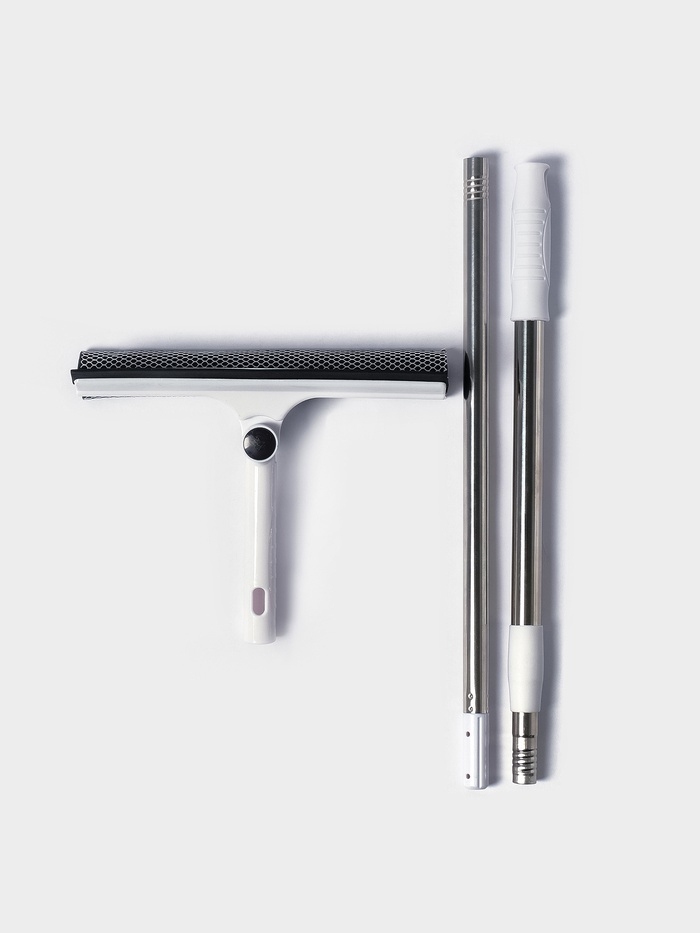 Окномойка с поролоновой насадкой Raccoon, телескопическая ручка, поворот на 180&deg;, 26&times;3,5&times;98(128)