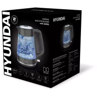 Чайник HYK-G3503 1.7л. 2200Вт черный серебристый