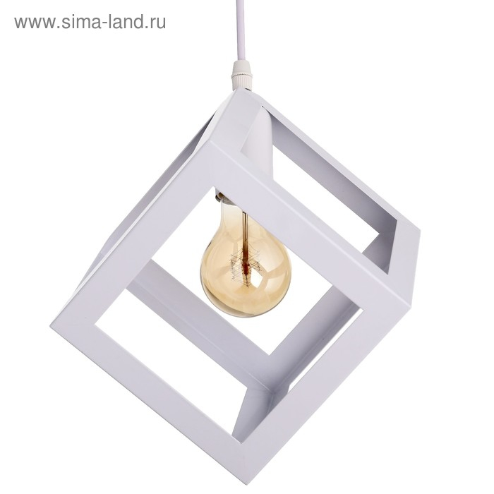 Светильник BayerLux Подвес "Квадрат" 1x40Вт E27 белый 16х16х116 см