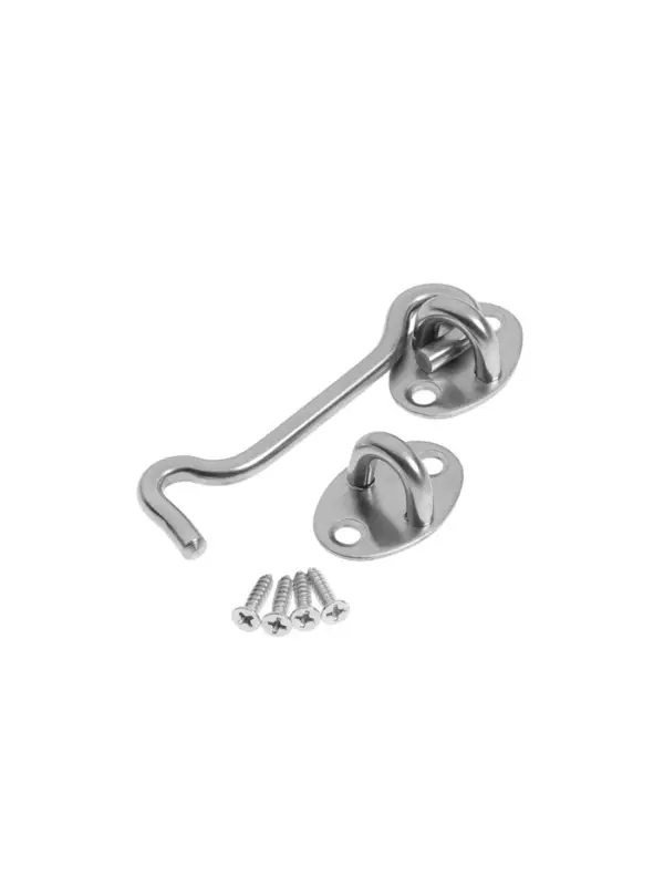 Крючок ветровой LOCKLAND KV001, L=100 мм, нержа, цвет хром, 2 шт