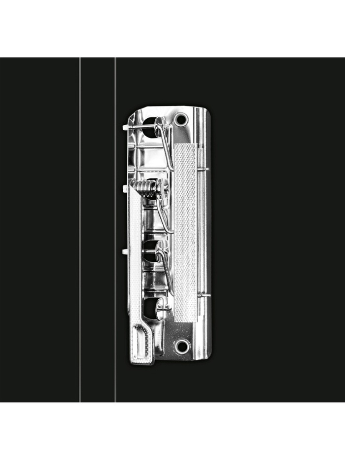 Папка с зажимом А4, 700 мкм, корешок 27 мм, Calligrata DeLuxe, внутренний карман, до 180 листов, молочный / черный