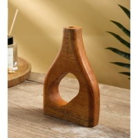 Ваза "Катарсис" дерево Джати, 12х3х18 см, цв. коричневый