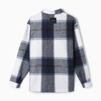 Рубашка мужская в клетку MIST, размер 46, синий