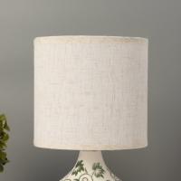 Настольная лампа "Цветочный узор" 1х40Вт Е14 белый/зеленый 15х15х25,5см