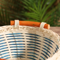 Корзина плетеная 22x21x10 см, ротанг