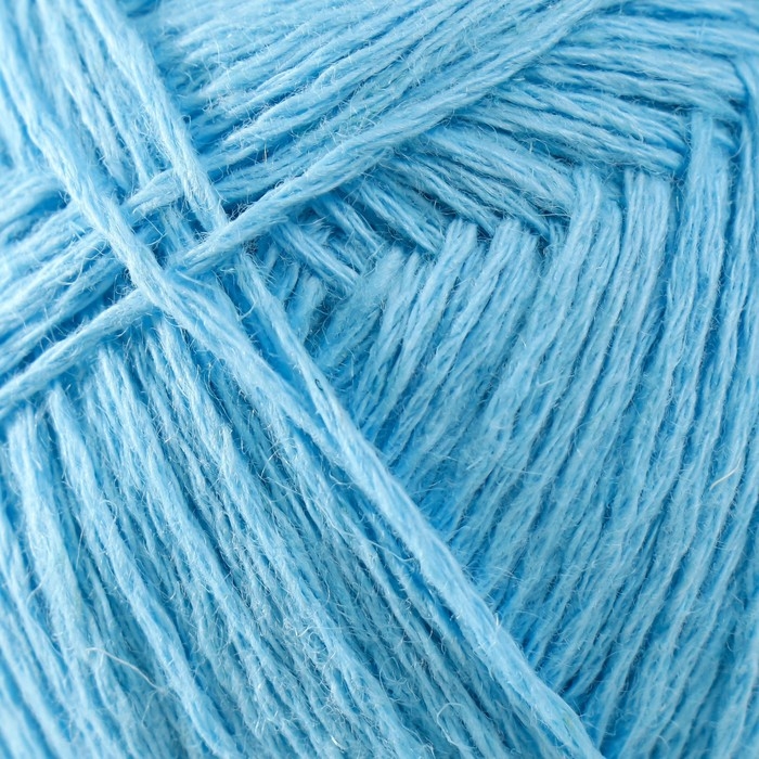 Пряжа для вязания спицами, крючком &laquo;Пехорский текстиль. Льняная&raquo;, 55% лён, 45% хлопок, 330 м/100 г, (05 голубой)