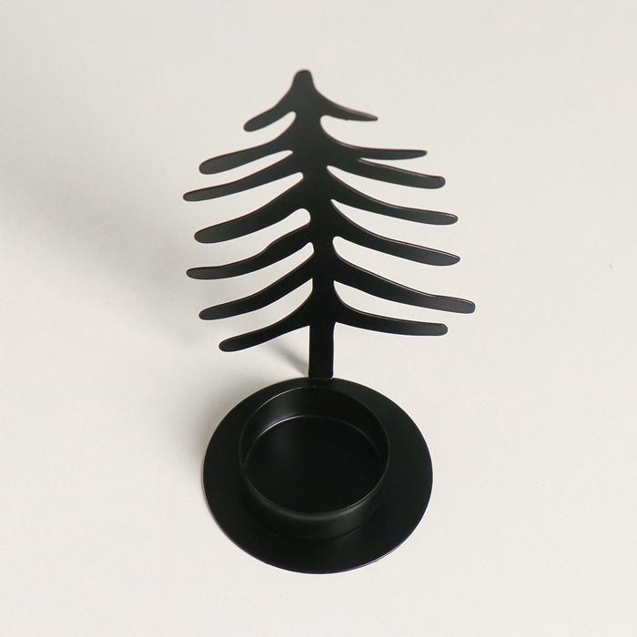 Подсвечник металл на 1 свечу "Ёлочка" d=4 см 8х6,5х15 см