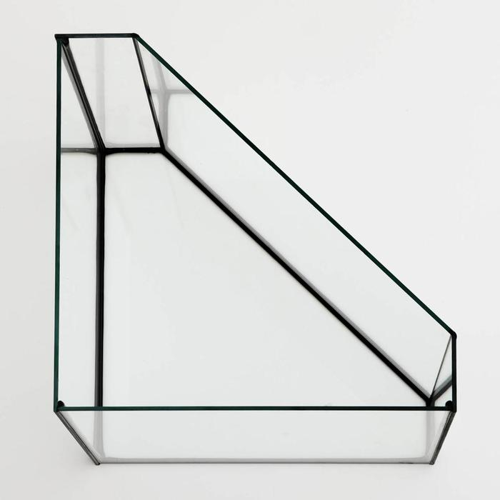 Аквариум "Дельта" угловой с крышкой, 25 литров, 34 х 34 х 31/37,5 см, чёрный