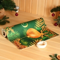 Коврик-лежак с принтом "Пусть богатство приходит в ваш дом", 50х155 см