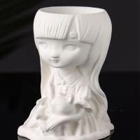 Подставка для мелочей (подсвечник) "Девочка с мишкой" 11х8х6 см