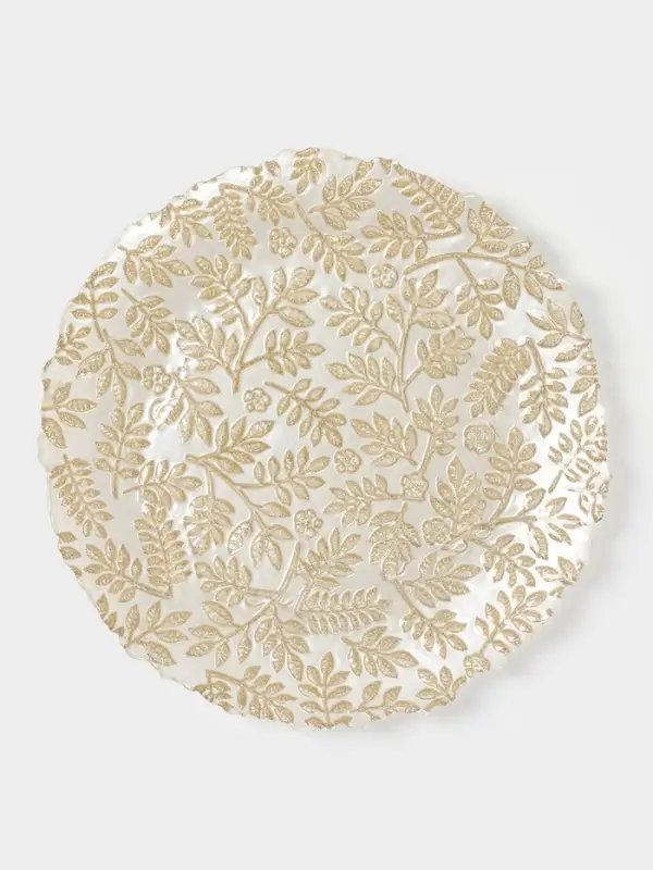 Тарелка "КРАСКИ ОСЕНИ" 28 см, золотой цвет