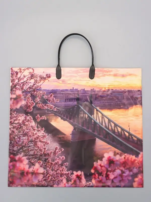 Пакет "Дунай", полиэтиленовый с пластиковой ручкой, 38 х 34 + 3 см, 90 мкм