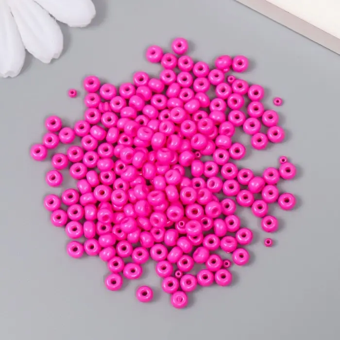 Бисер стекло 6/0 "Маджента" 15 гр