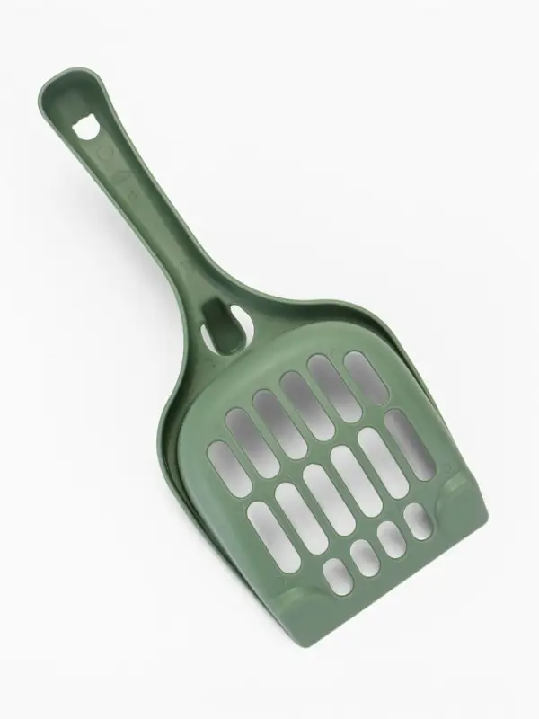 Лоток для кошек Фур-Мур 48&times;35.5 cм с высоким бортом + совок, Soft-touch, изумруд