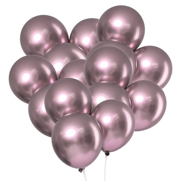 Шар латексный 12 Шар латексный 12" «Хром», металл, набор 50 шт., цвет сиреневый