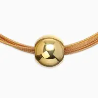 Набор 2 пред-та: колье, браслет "Бусина на нитях", цвет золото