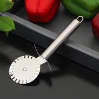 Нож для теста и пиццы Доляна &laquo;Металлик&raquo;, 20 см, цвет серебряный