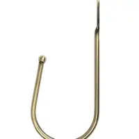 Крючок для штор ТУНДРА KS011, однорожковый, цвет бронза, 2 шт