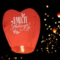 Фонарик желаний &laquo;Вместе навсегда&raquo; сердце, красный