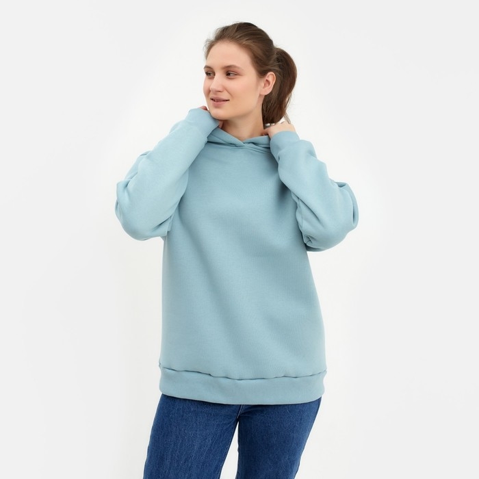 Худи женское MINAKU: Casual Collection цвет серо-голубой, р-р 50-52 Худи женское MINAKU: Casual Collection цвет серо-голубой, р-р 50-52