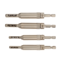 Набор самоцентрирующихся сверл по дереву ТУНДРА, для мебельных и дверных петель, 1.9-4.3 мм   105191