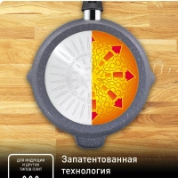 Сковорода гриль Healthy Chef 26 см с антипригарным покрытием