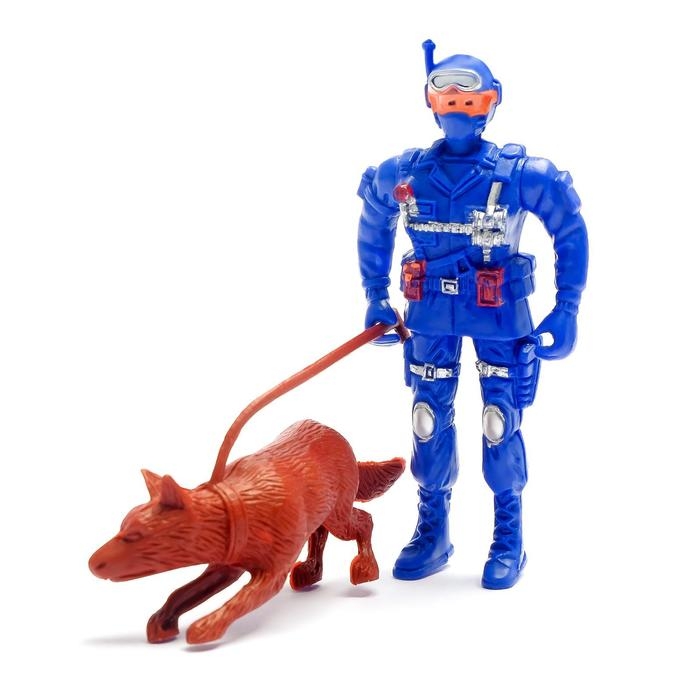 Машина инерционная &laquo;Пожарная&raquo;, с пожарным и собакой, МИКС