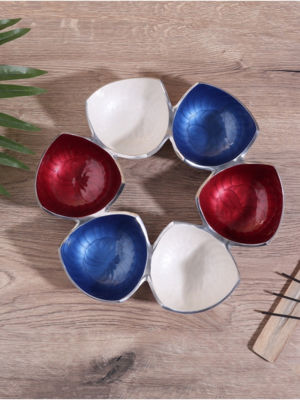 Менажница "Триколор" алюминий 29х29х3,5 см