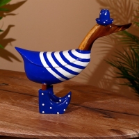 Сувенир "Уточка в синем" дерево 25х7х25 см