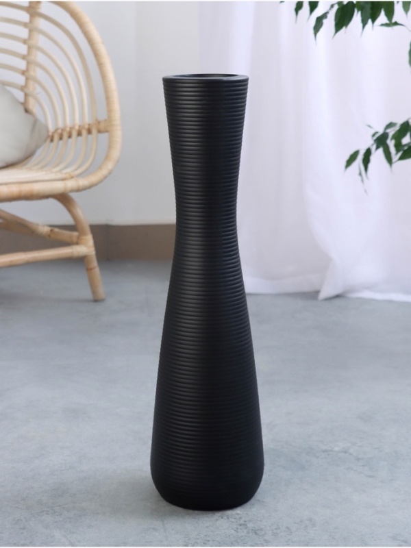 Ваза керамика напольная "Эллис" 58х14 см, чёрный
